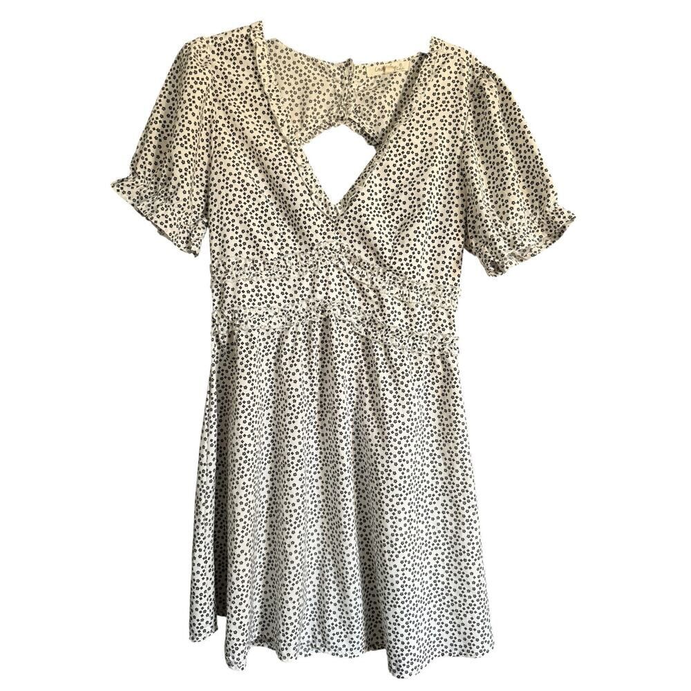 Adorable Indulge Black & White Print Dress Size Large